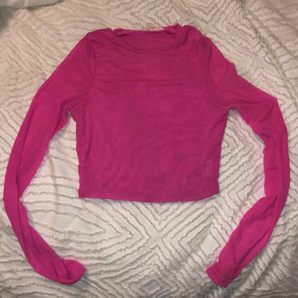 Long Sleeve Crop Top Size Small